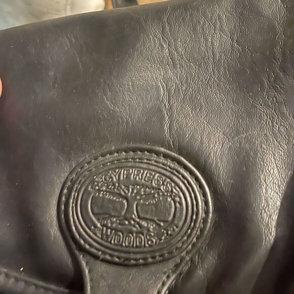 Tandem Cypress Woods Black stimulated leather backpack antique tone hardwares - Picture 2 of 16